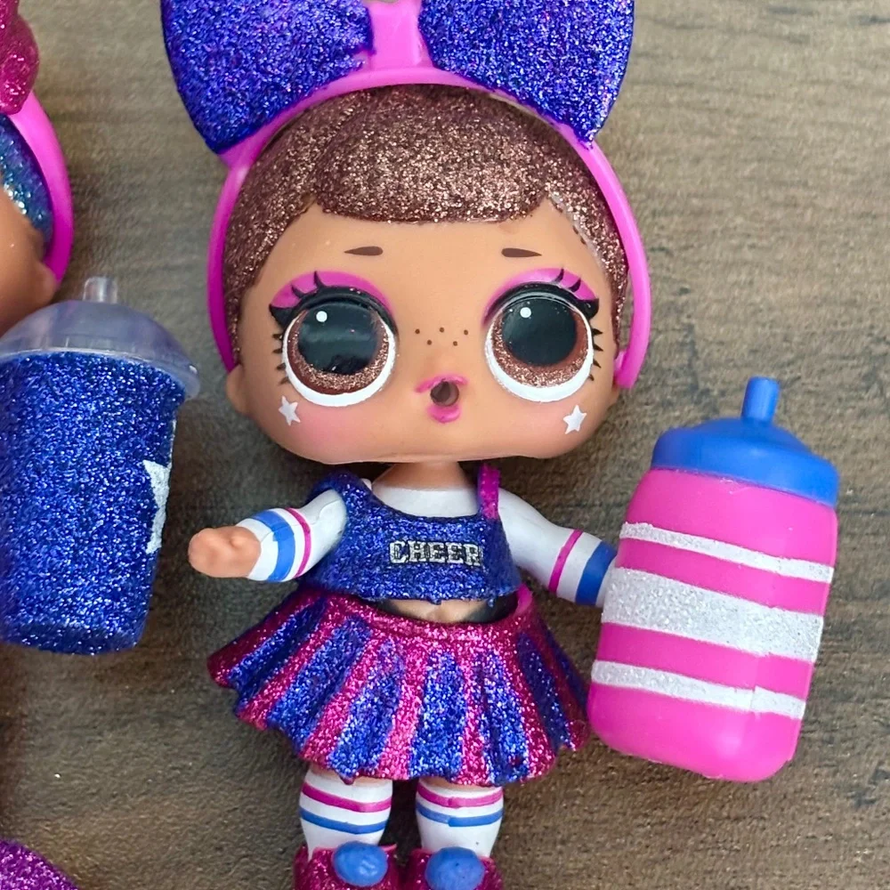Lot of 6 LOL Surprise ALL STAR BBS Sports Series 2 CHEER TEAM Sparkly Dolls LOOK